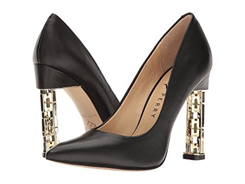 heels black with gold 