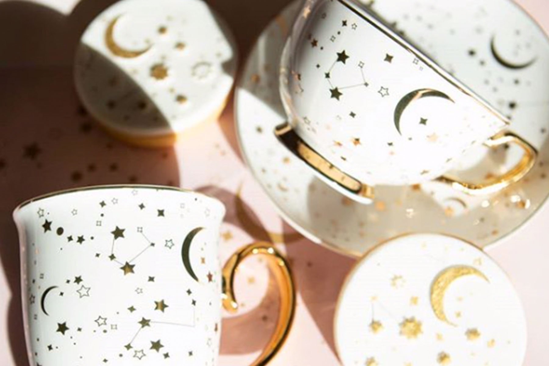 starry tea cups