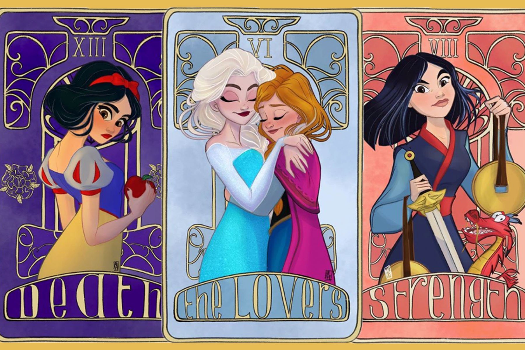 This Artist Made Major Arcana Tarot Cards as Disney Princesses, and It's Gorgeous