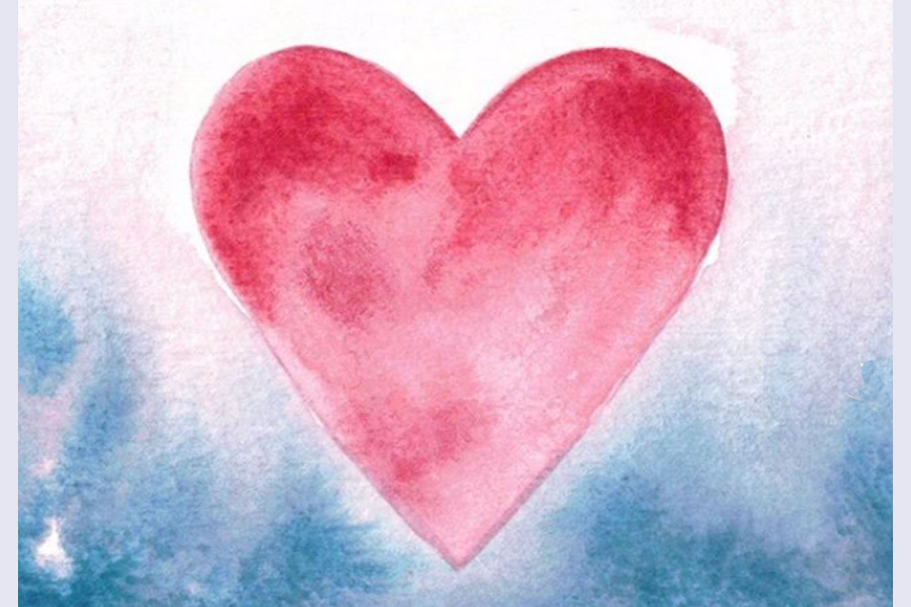 heart watercolor