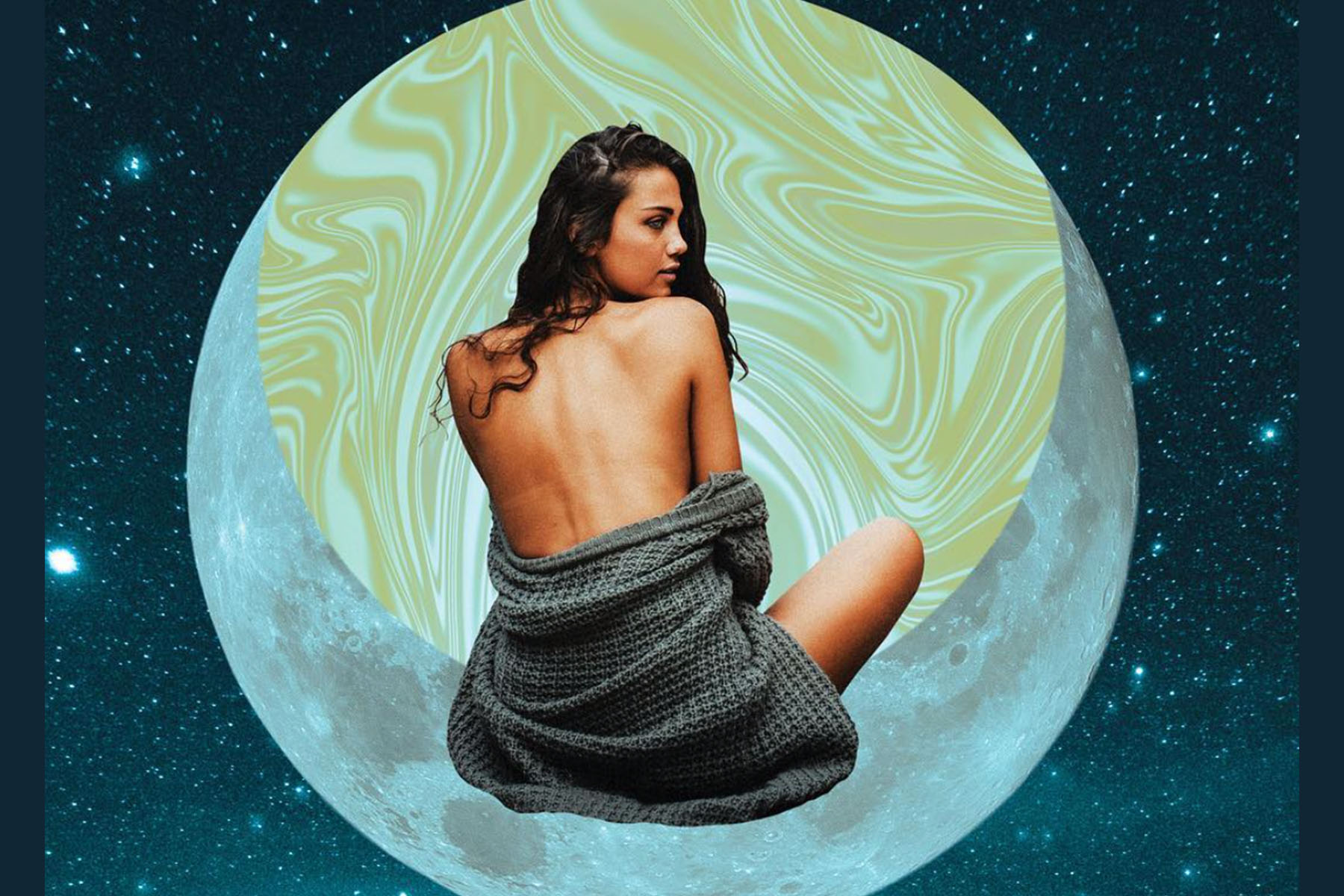 girl in moon